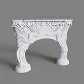 plaster portal for fireplace lepgrand no. 15