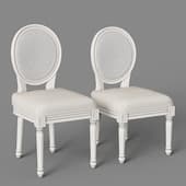 set of 2 high chairs french vintage upholstered play chair