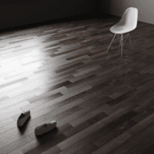 the boards are black and the blocks are wood