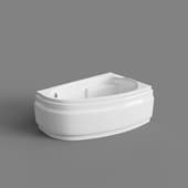 asymmetric bathtub joanna 140x90, right