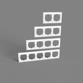 plastic frames for sockets and switches werkel fiore white