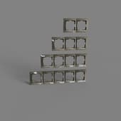 plastic frames for sockets and switches werkel snabb basic gray-brown