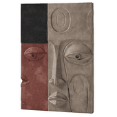 Ethnic abstract face panel