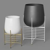 flower pots on a stand astry, designboom