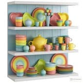 set of bright dishes/ dishes set 06
