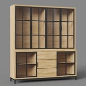 china cabinet made of solid teak jiwa 180