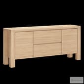Terra 68 inch media console made of natural oak