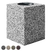 outdoor concrete trash cans . the first set .