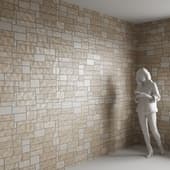a wall made of stone of different sizes