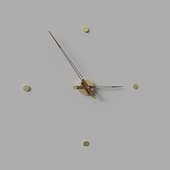wall clock rodon g 4 brass-walnut