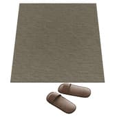 the bath mat and slippers are soft