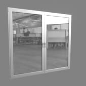metal-plastic window 2100 x 2214