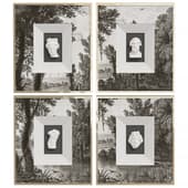 decorative frames with plaster busts