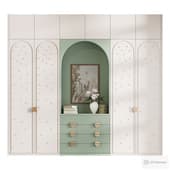 custom cabinet furniture with a niche in the form of an arch