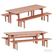 Dinsen Table with benches