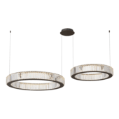 suspended led chandelier rings metallic d60+80 bertolda horizontal