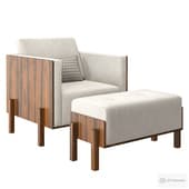 alessandra delgado lina armchair with pouf