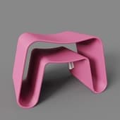 functional stand, console, buba pink stool