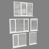 a set of metal-plastic windows rehau euro-design 60