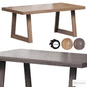 Ashneel 72.25 Pine Solid Wood Dining Table