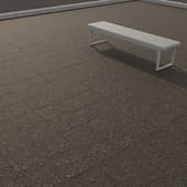 concrete tiles interspersed with pebbles