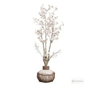a branch in a vase.