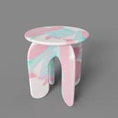 cherepaha stool pink and azure