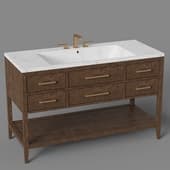 cabinet under the sink, with drawers, open in a minimalist style