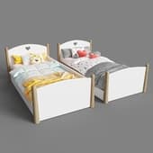 round heart children's bed