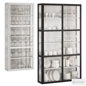 display case for dishes and glasses