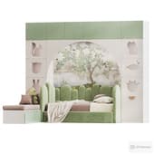 cabinet furniture for children (wardrobe rack with a sleeping place) 2
