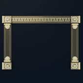 decorative classic frame with a meander and rosettes
