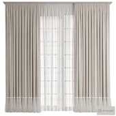 curtains 135/ curtains with fringe of threads