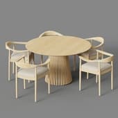 volan wood+hug dining group from mano factory 3