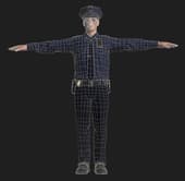3d model of a policeman