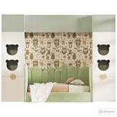 cabinet furniture for children (wardrobe rack with a sleeping place)