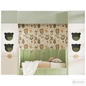 cabinet furniture for children (wardrobe rack with a sleeping place)