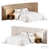 Addax Velvet Luxury Wide Triple Layer Headboard