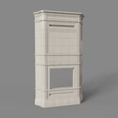 tiled corner stove-fireplace tulip