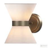 Renwick - linen and bronze wall light