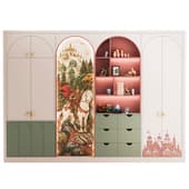 custom-made wardrobe for children in russian style