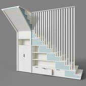 stair with shelves