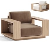 Mallorca Wood Outdoor Lounge Chair