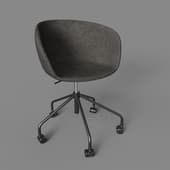 yvette office swivel chair dark grey