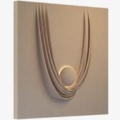 plaster panel in the form of drapery