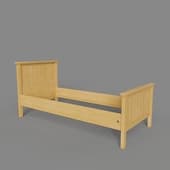 bed 90 high (without a mattress grid 90x200), 385bp+l+bj, 1020 x 1000h x 2120