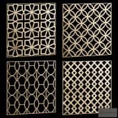 set of square decorative panels 22