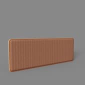 natesa solid teak and leather headboard 163 x 60 cm