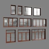 plastic windows with laminate wood