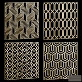 a set of square decorative panels 24